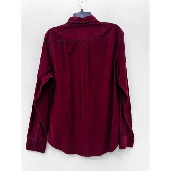 14Th & Union Solid Long Sleeve Cotton Button down  Corduroy Shirt size large - Picture 3 of 4